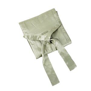 Hanro Silk Lingerie Bag Pastel Green Accordion Tie Sectioned Travel Holder
